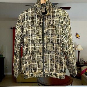 Vintage 80’s Out Brook Silk Chain Print Jacket Size M